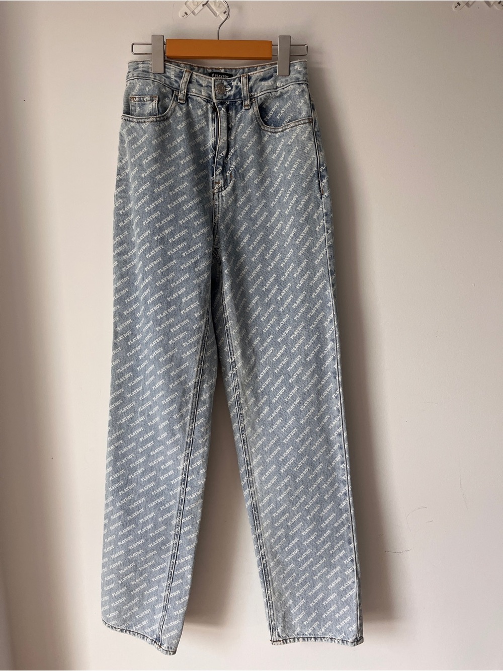 Playboy by Pacsun Denim Jeans | Light Wash Playboy Logo Sz 25 Highrise Long Leg